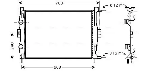 Kühler, Motorkühlung AVA QUALITY COOLING RT2306