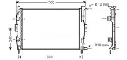 Kühler, Motorkühlung AVA QUALITY COOLING RT2306