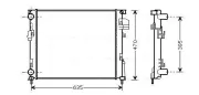 Kühler, Motorkühlung AVA QUALITY COOLING RTA2303