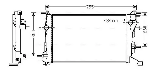 Kühler, Motorkühlung AVA QUALITY COOLING RT2410