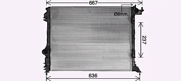 Kühler, Motorkühlung AVA QUALITY COOLING RT2645