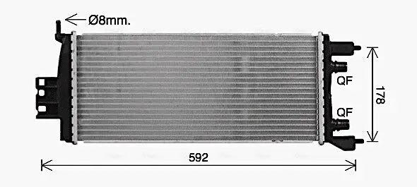 Kühler, Motorkühlung AVA QUALITY COOLING RT2681