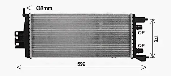 Kühler, Motorkühlung AVA QUALITY COOLING RT2681 Bild Kühler, Motorkühlung AVA QUALITY COOLING RT2681