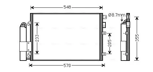 Kondensator, Klimaanlage AVA QUALITY COOLING RT5376D Bild Kondensator, Klimaanlage AVA QUALITY COOLING RT5376D