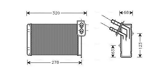 Wärmetauscher, Innenraumheizung AVA QUALITY COOLING RT6048