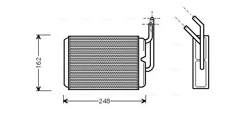 Wärmetauscher, Innenraumheizung AVA QUALITY COOLING RT6220