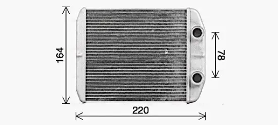 Wärmetauscher, Innenraumheizung AVA QUALITY COOLING RT6663 Bild Wärmetauscher, Innenraumheizung AVA QUALITY COOLING RT6663