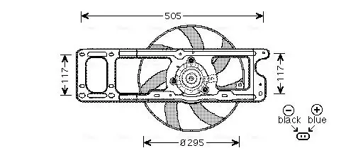 Lüfter, Motorkühlung 12 V AVA QUALITY COOLING RT7537