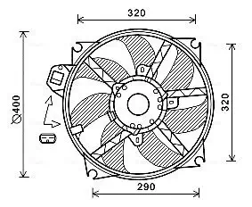 Lüfter, Motorkühlung 12 V AVA QUALITY COOLING RT7563