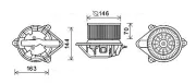 Innenraumgebläse 12 V AVA QUALITY COOLING RT8577