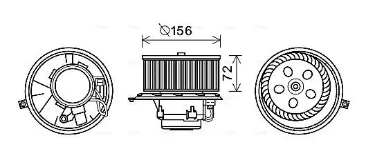 Innenraumgebläse 12 V AVA QUALITY COOLING RT8581