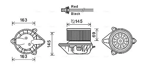 Innenraumgebläse 12 V AVA QUALITY COOLING RT8583 Bild Innenraumgebläse 12 V AVA QUALITY COOLING RT8583