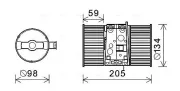 Innenraumgebläse 12 V AVA QUALITY COOLING RT8586