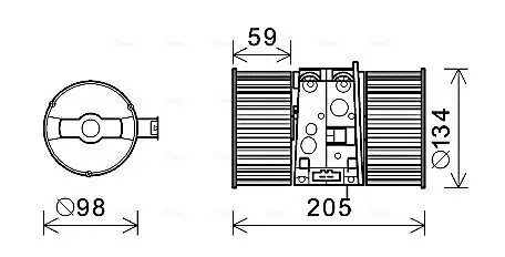 Innenraumgebläse 12 V AVA QUALITY COOLING RT8586 Bild Innenraumgebläse 12 V AVA QUALITY COOLING RT8586