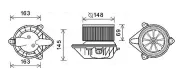 Innenraumgebläse 12 V AVA QUALITY COOLING RT8587