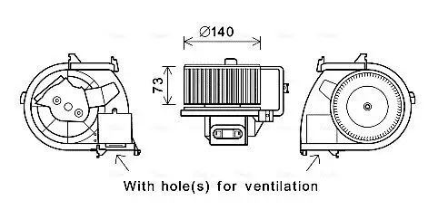 Innenraumgebläse 12 V AVA QUALITY COOLING RT8594