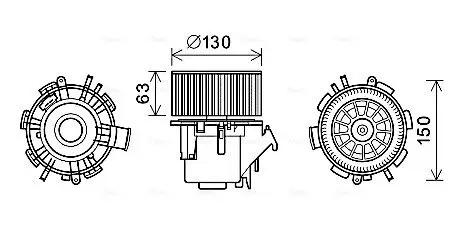 Innenraumgebläse 12 V AVA QUALITY COOLING RT8599 Bild Innenraumgebläse 12 V AVA QUALITY COOLING RT8599