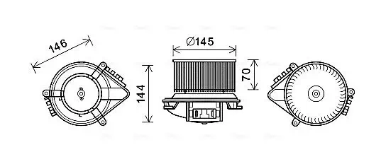 Innenraumgebläse 12 V AVA QUALITY COOLING RT8621 Bild Innenraumgebläse 12 V AVA QUALITY COOLING RT8621