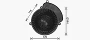 Innenraumgebläse 12 V AVA QUALITY COOLING RT8672