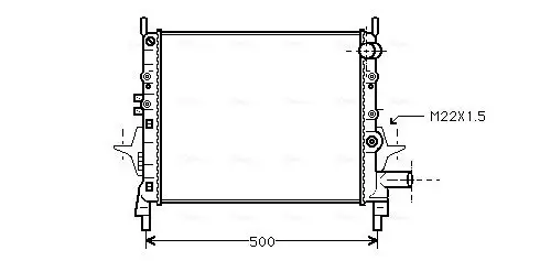 Kühler, Motorkühlung AVA QUALITY COOLING RTA2206