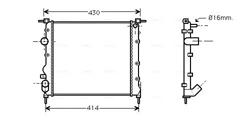 Kühler, Motorkühlung AVA QUALITY COOLING RTA2261