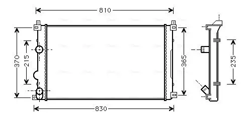 Kühler, Motorkühlung AVA QUALITY COOLING RTA2322