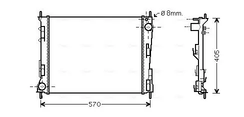 Kühler, Motorkühlung AVA QUALITY COOLING RTA2375 Bild Kühler, Motorkühlung AVA QUALITY COOLING RTA2375