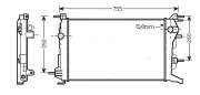 Kühler, Motorkühlung AVA QUALITY COOLING RTA2460