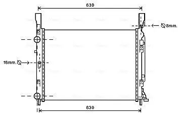 Kühler, Motorkühlung AVA QUALITY COOLING RTA2469