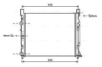 Kühler, Motorkühlung AVA QUALITY COOLING RTA2470