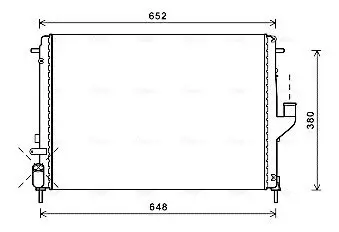 Kühler, Motorkühlung AVA QUALITY COOLING RTA2478 Bild Kühler, Motorkühlung AVA QUALITY COOLING RTA2478