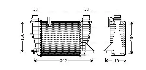 Ladeluftkühler AVA QUALITY COOLING RTA4553
