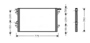 Kondensator, Klimaanlage AVA QUALITY COOLING RTA5280