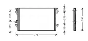 Kondensator, Klimaanlage AVA QUALITY COOLING RTA5366