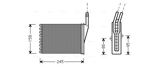 Wärmetauscher, Innenraumheizung AVA QUALITY COOLING RTA6249 Bild Wärmetauscher, Innenraumheizung AVA QUALITY COOLING RTA6249