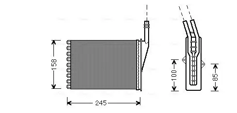 Wärmetauscher, Innenraumheizung AVA QUALITY COOLING RTA6250