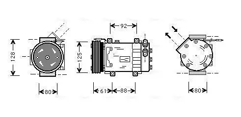 Kompressor, Klimaanlage AVA Clever Choice RTAK255 Bild Kompressor, Klimaanlage AVA Clever Choice RTAK255