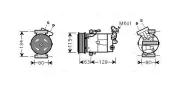 Kompressor, Klimaanlage AVA QUALITY COOLING RTAK384