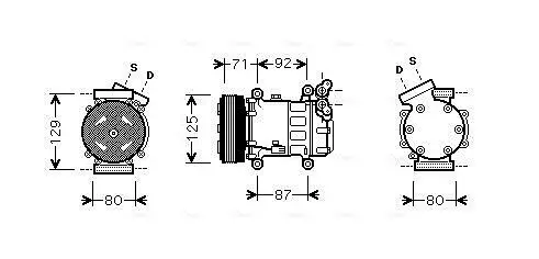 Kompressor, Klimaanlage AVA QUALITY COOLING RTAK401