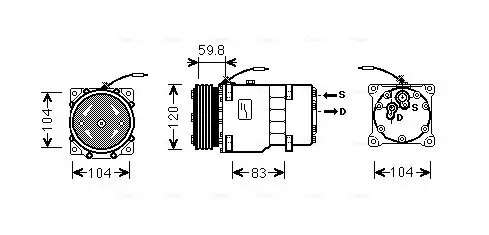 Kompressor, Klimaanlage AVA QUALITY COOLING RTAK402