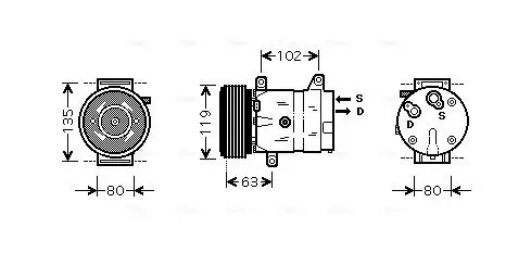 Kompressor, Klimaanlage AVA QUALITY COOLING RTAK440