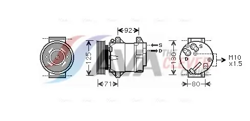 Kompressor, Klimaanlage AVA Clever Choice RTK441 Bild Kompressor, Klimaanlage AVA Clever Choice RTK441