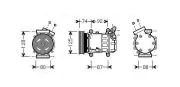 Kompressor, Klimaanlage AVA QUALITY COOLING RTAK452