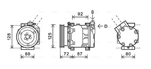 Kompressor, Klimaanlage AVA QUALITY COOLING RTAK479