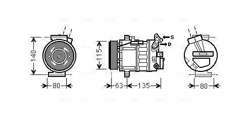 Kompressor, Klimaanlage AVA QUALITY COOLING RTAK485 Bild Kompressor, Klimaanlage AVA QUALITY COOLING RTAK485