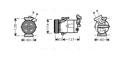 Kompressor, Klimaanlage AVA Clever Choice RTK437 Bild Kompressor, Klimaanlage AVA Clever Choice RTK437