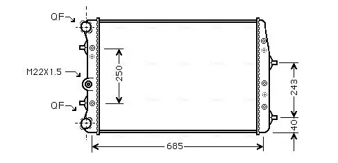 Kühler, Motorkühlung AVA QUALITY COOLING SAA2010