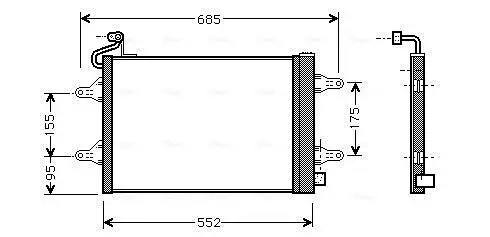 Kondensator, Klimaanlage AVA QUALITY COOLING SAA5007D