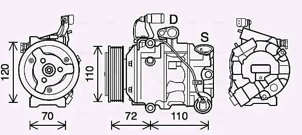 Kompressor, Klimaanlage AVA Clever Choice SAK025