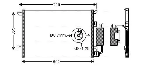 Kondensator, Klimaanlage AVA QUALITY COOLING SBA5058D